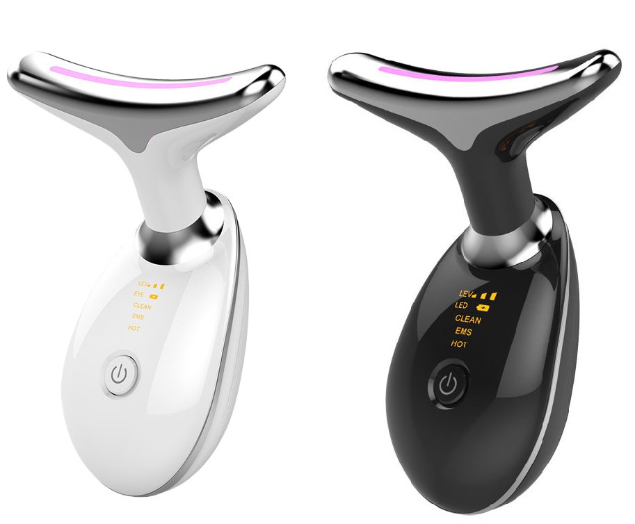 7 color led therapy neck & face massager